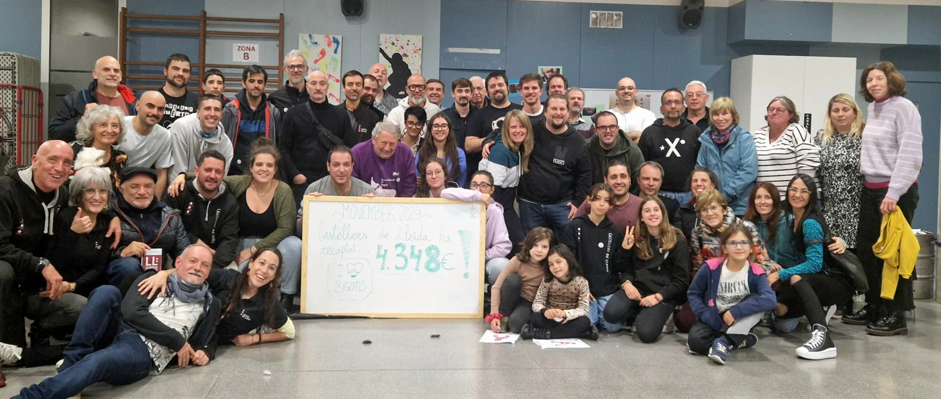 Castellers de Lleida raises more than €4,300 at the MOVEMBER charity auction in Lleida
