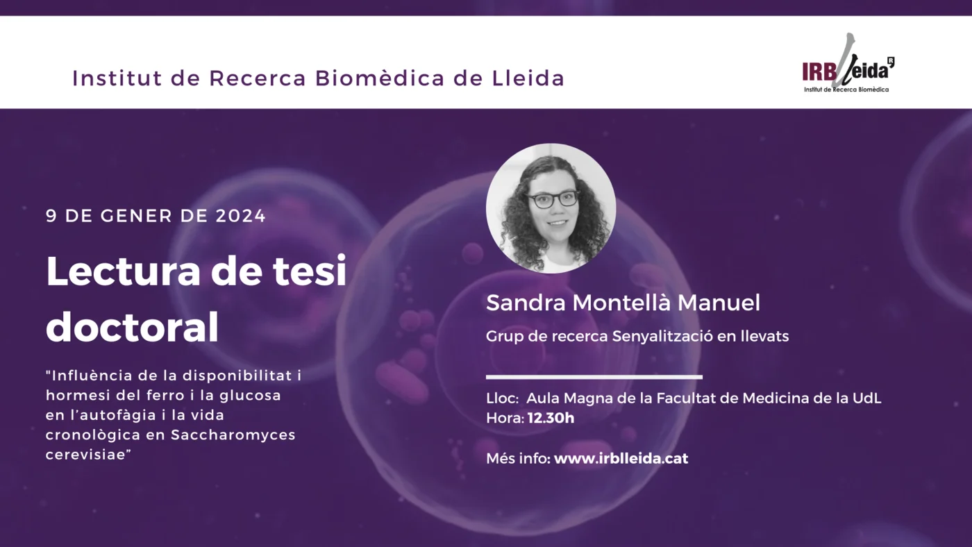 Lectura de tesi doctoral - Personal #IRBLleida