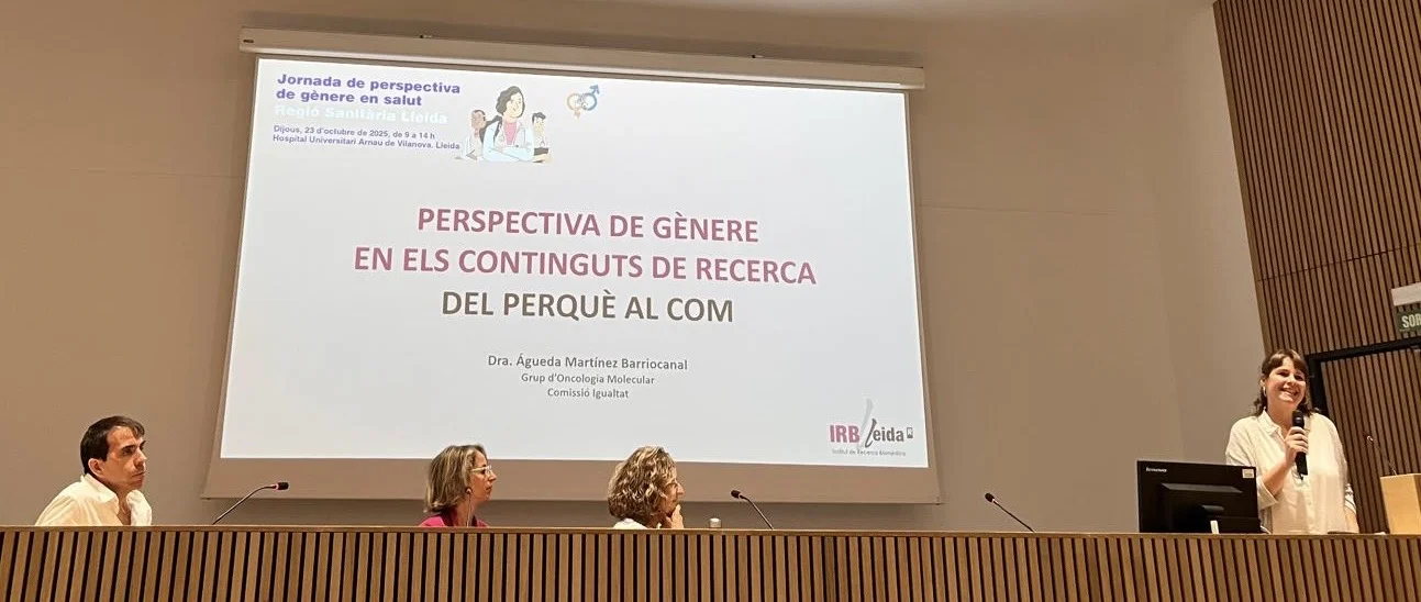 The IRBLleida Equality Commission, at the Conference on Gender Perspective in Health in the Lleida Health Region