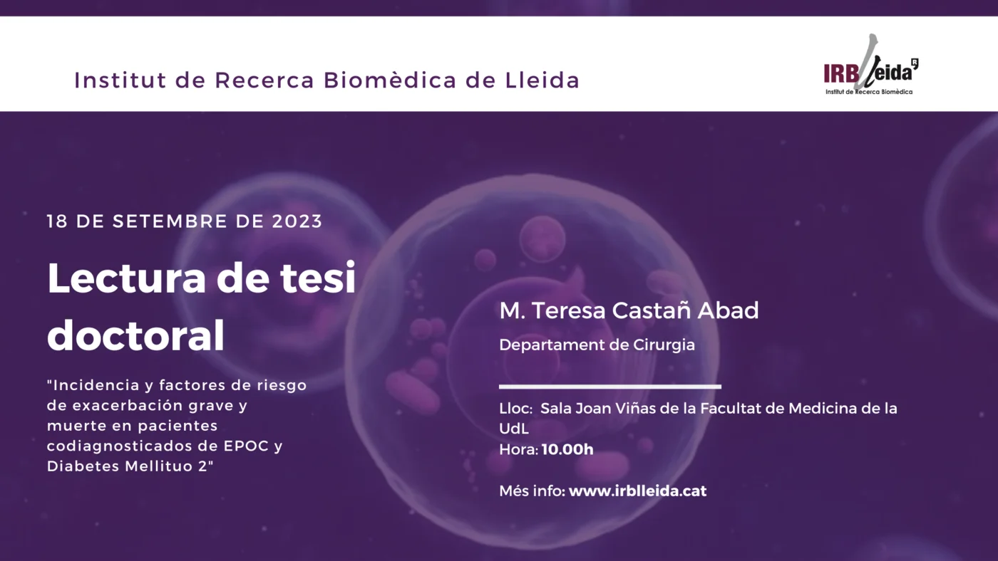 Lectura de tesi doctoral - Personal #IRBLleida