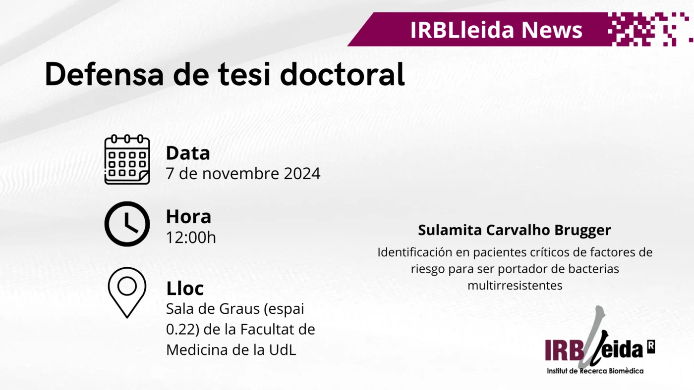 Doctoral thesis reading - Staff #IRBLleida