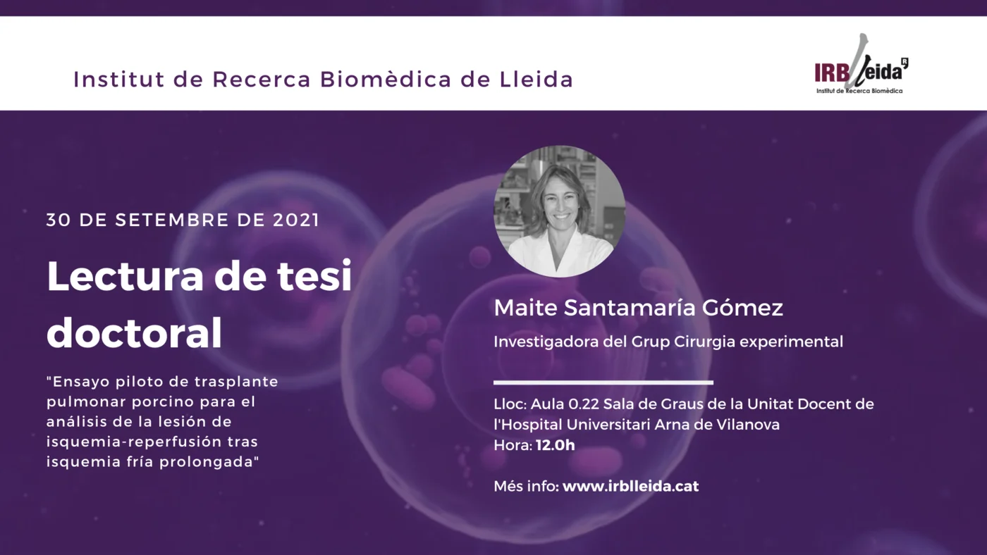 Lectura de tesis doctoral - Personal #IRBLleida