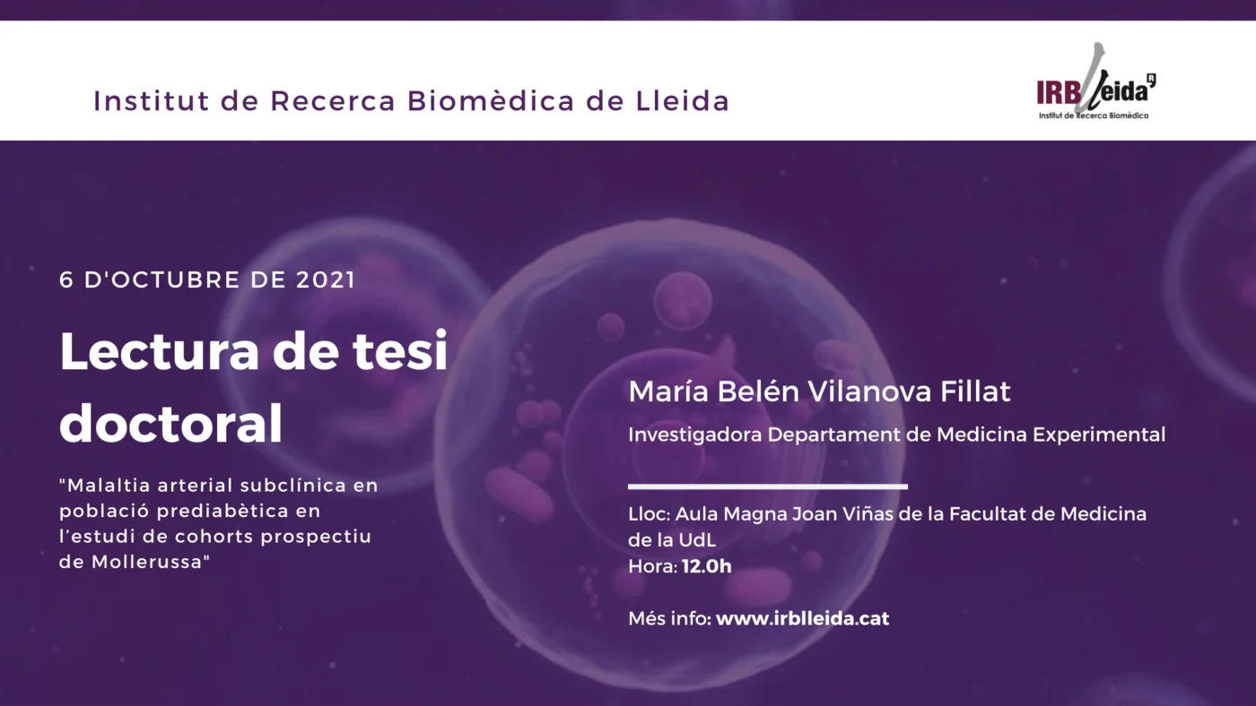 Lectura de tesis doctoral - Personal #IRBLleida