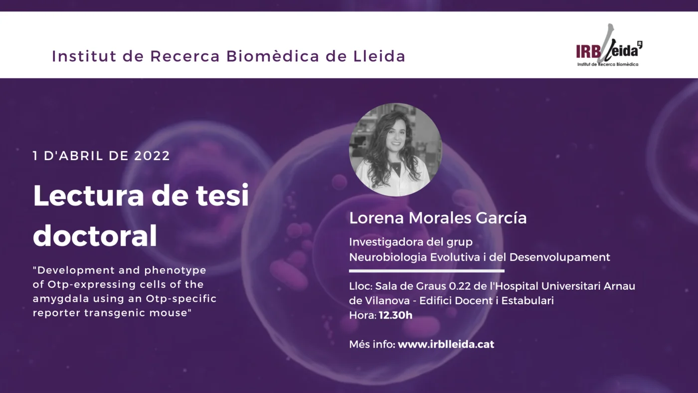 Lectura de tesis doctoral - Personal #IRBLleida
