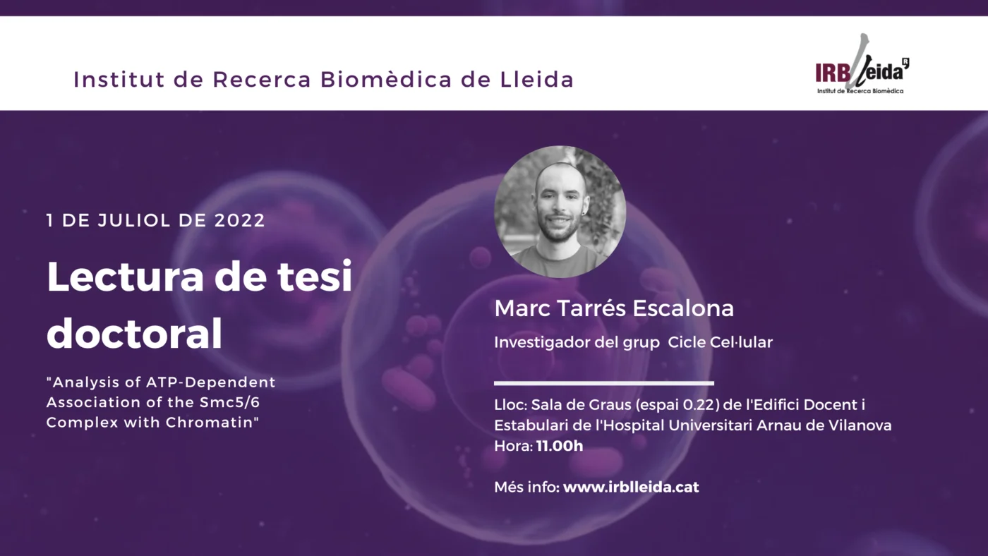 Lectura de tesis doctoral - Personal #IRBLleida