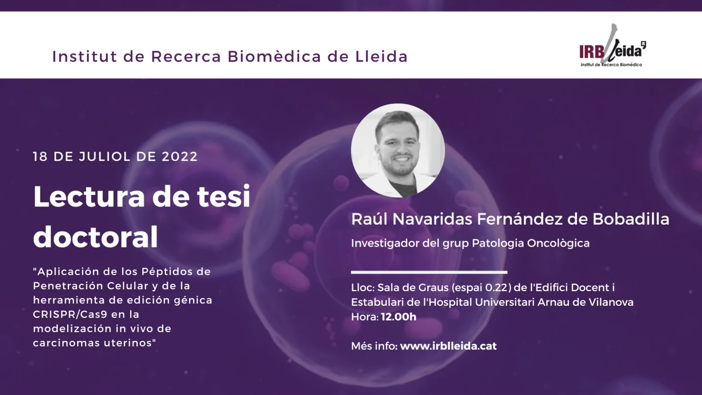 Lectura de tesis doctoral - Personal #IRBLleida