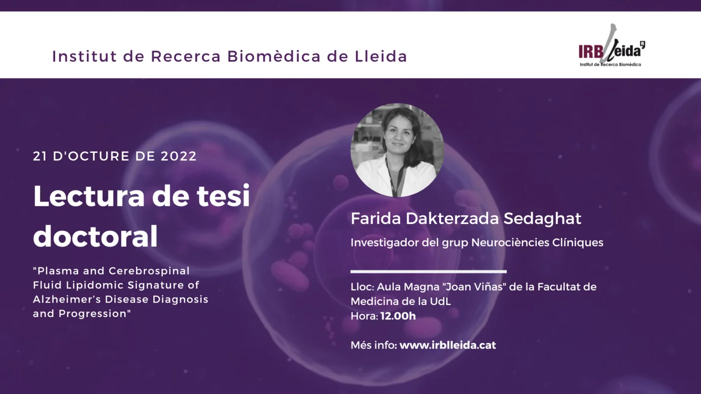 Lectura de tesis doctoral - Personal #IRBLleida