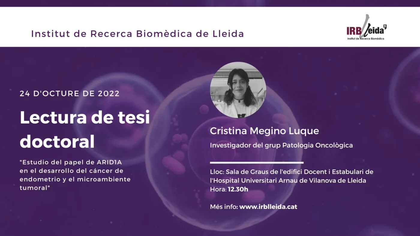 Lectura de tesis doctoral - Personal #IRBLleida