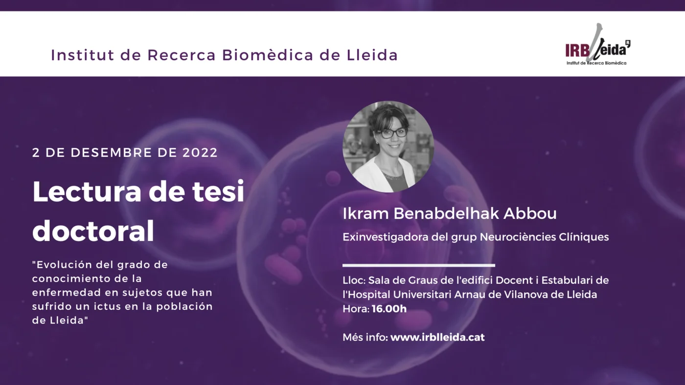 Lectura de tesi doctoral - Personal #IRBLleida