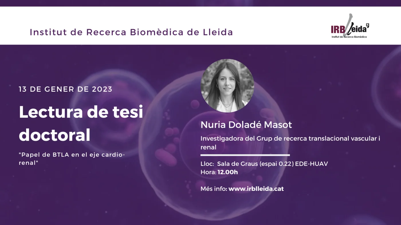 Lectura de tesi doctoral - Personal #IRBLleida