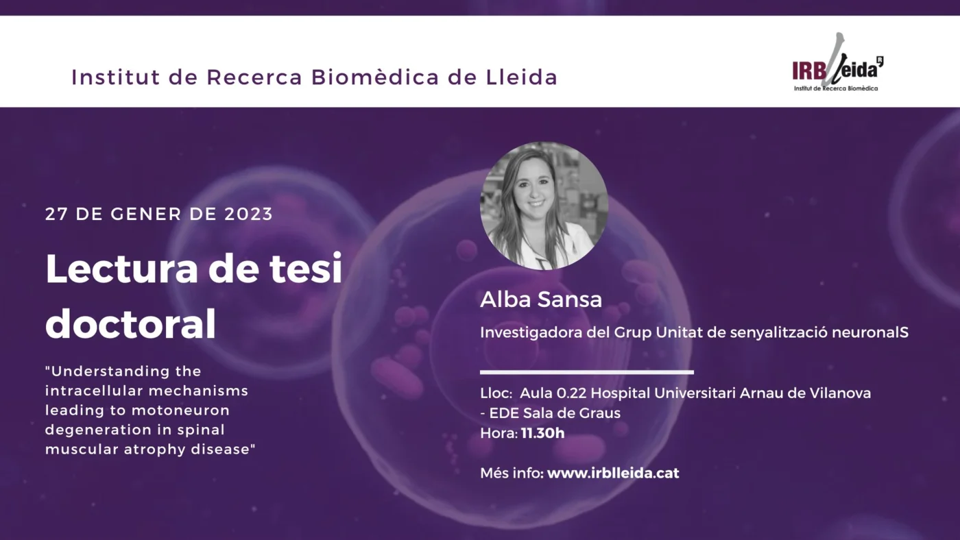 Lectura de tesi doctoral - Personal #IRBLleida