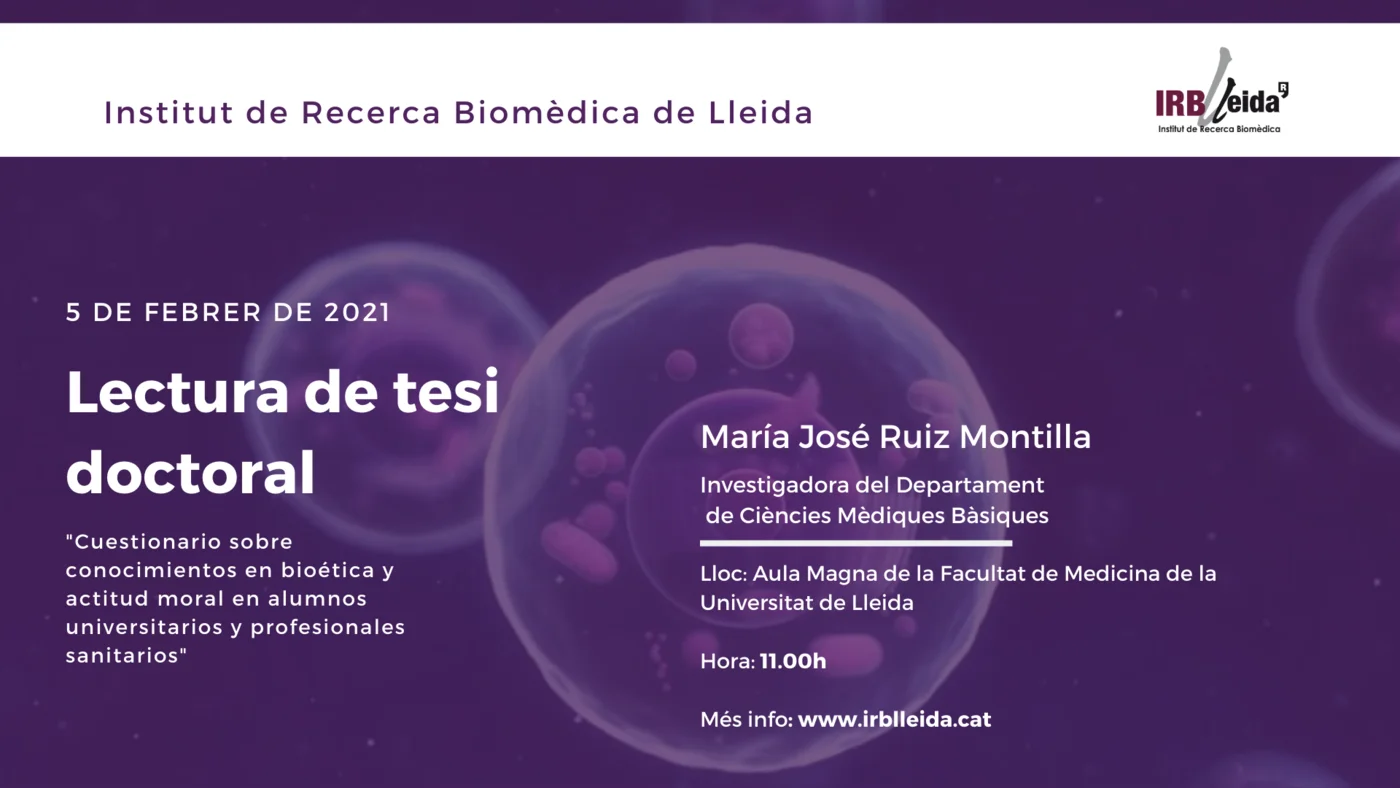 Lectura de tesi doctoral - Personal #IRBLleida