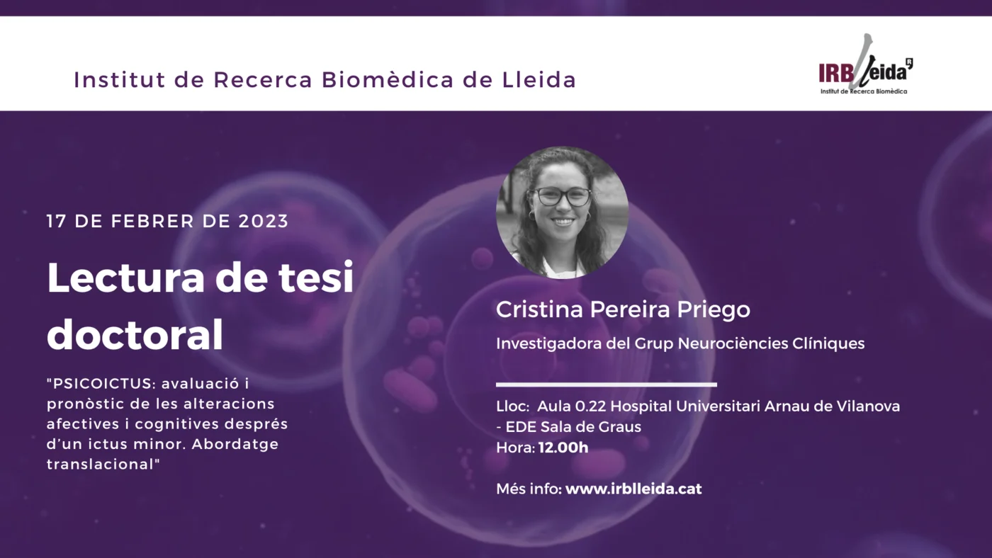 Lectura de tesi doctoral - Personal #IRBLleida