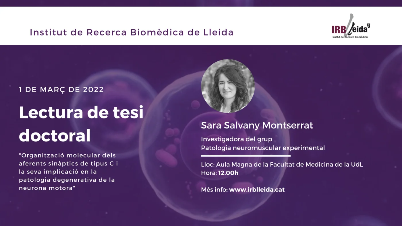 Lectura de tesi doctoral - Personal #IRBLleida
