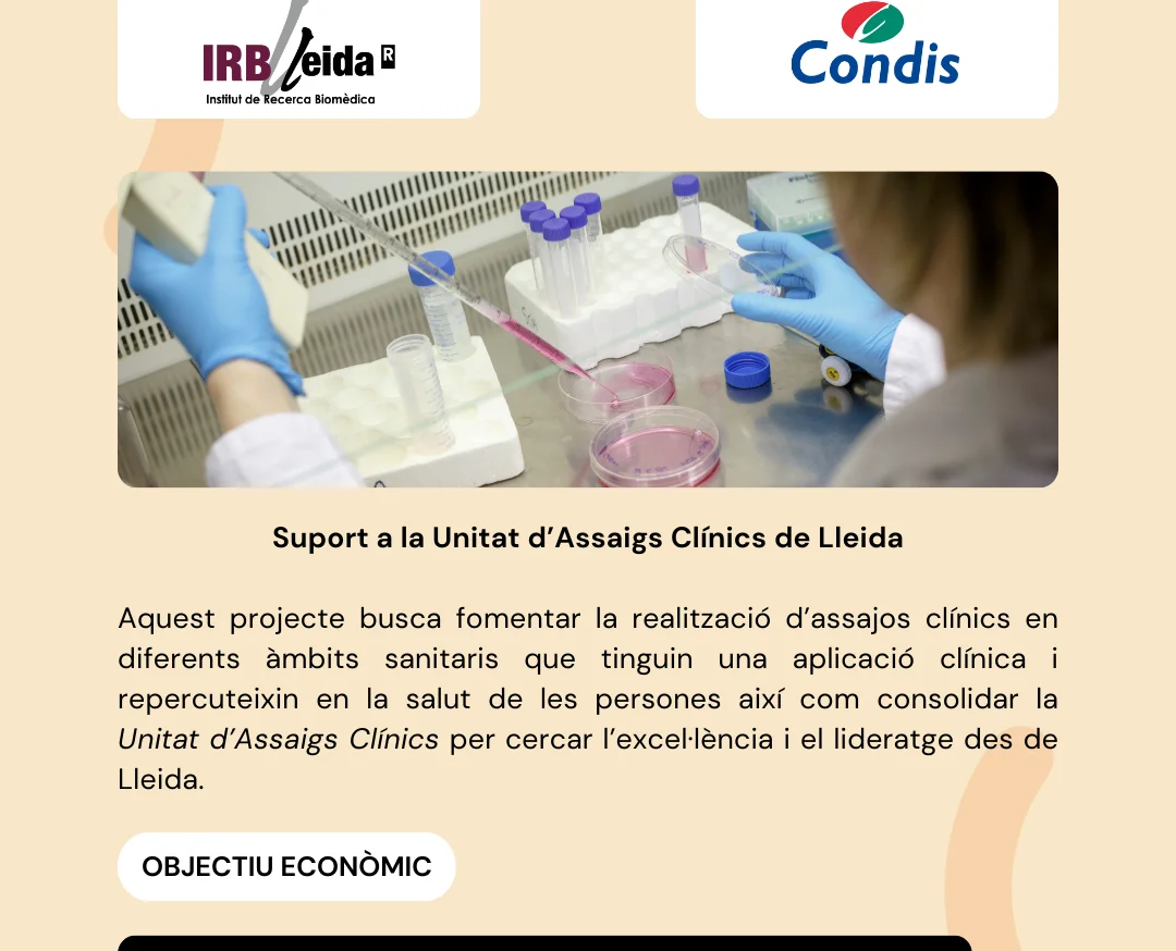 Inici de la campanya de l’Arrodoniment Solidari 2025 dels supermercats Condis per a l’IRBLleida 