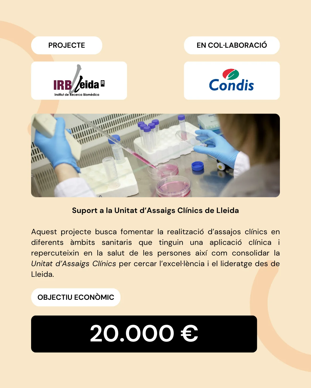 Start of the Solidarity Round 2025 campaign by Condis supermarkets for IRBLleida