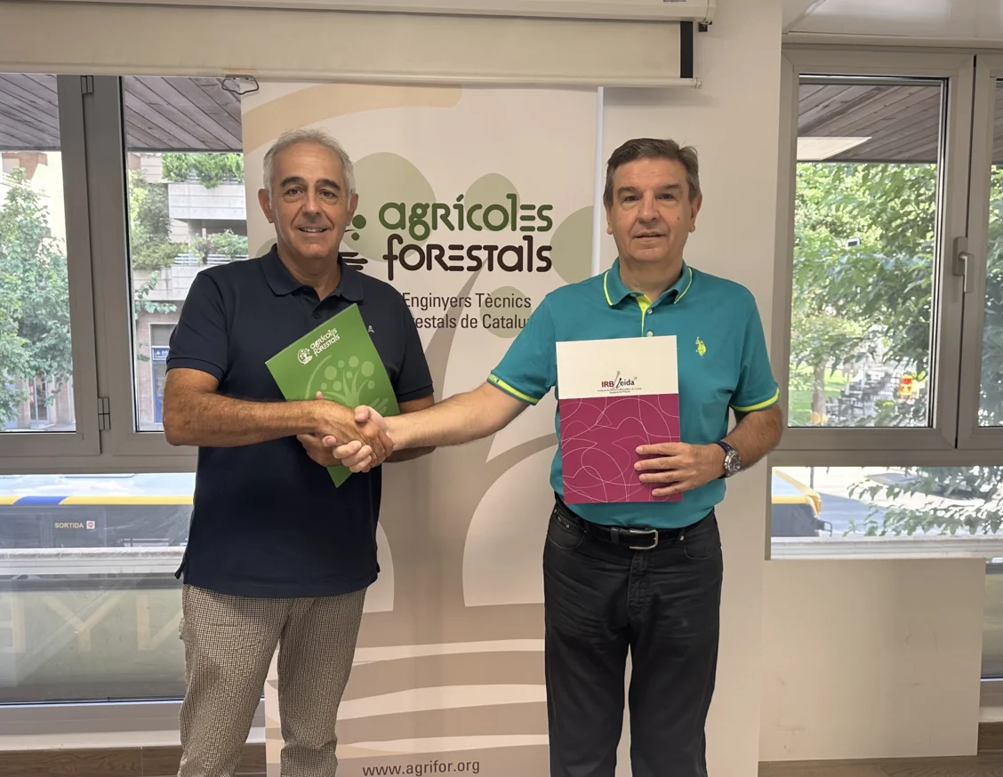 The Col·legi d’Enginyers Tècnics Agrícoles i Forestals de Catalunya (Lleida delegation) renews its collaboration with the IRBLleida